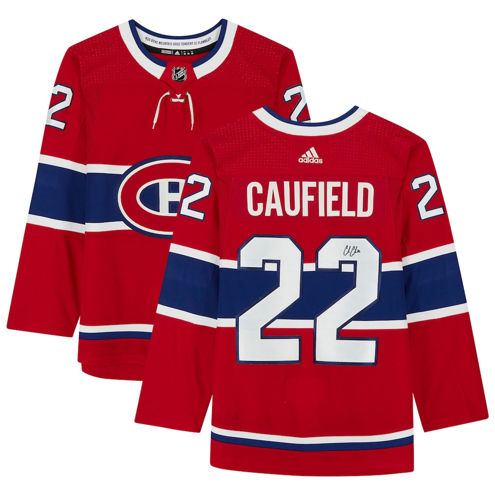 Cole Caufield Montreal Canadiens Autographed Adidas Red Authentic Jersey (Fanatics Authentic)