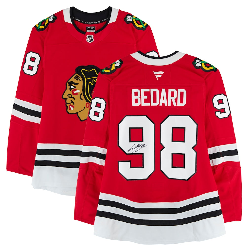 Connor Bedard Chicago Blackhawks Autographed Red Fanatics Authentic Pro Jersey (Fanatics Authentic)