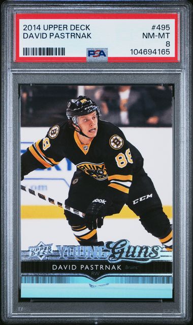 2014-15 Upper Deck #495 David Pastrnak PSA 8 (Rookie) | Eastridge Sports Cards