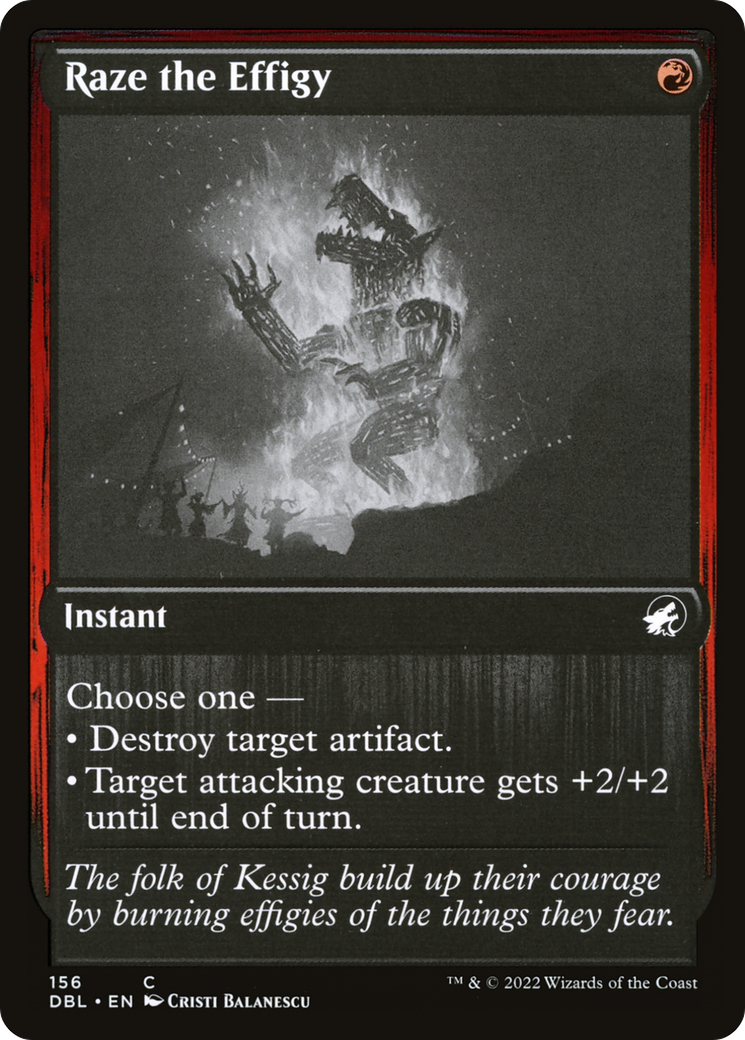 Raze the Effigy (DBL-156) - Innistrad: Double Feature Foil