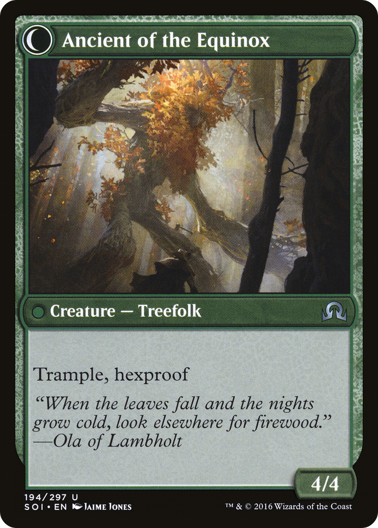 Autumnal Gloom (SOI-194) - Shadows over Innistrad: (Double Faced Transform) Foil