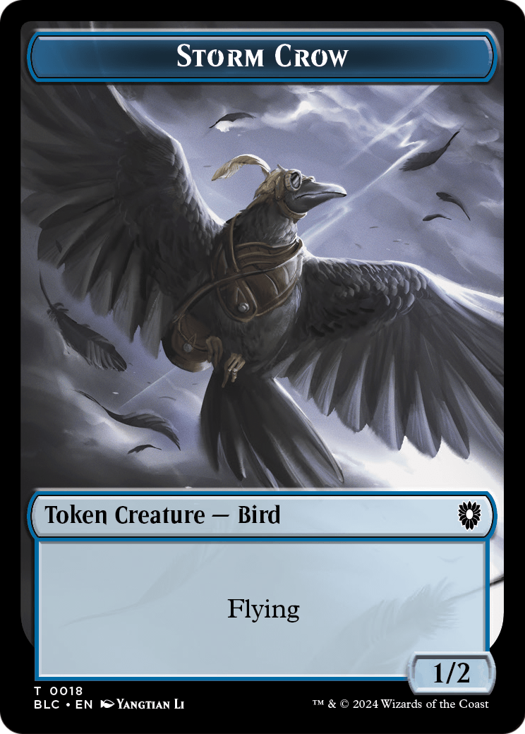 Storm Crow (TBLC-018) - Bloomburrow Commander Tokens Foil