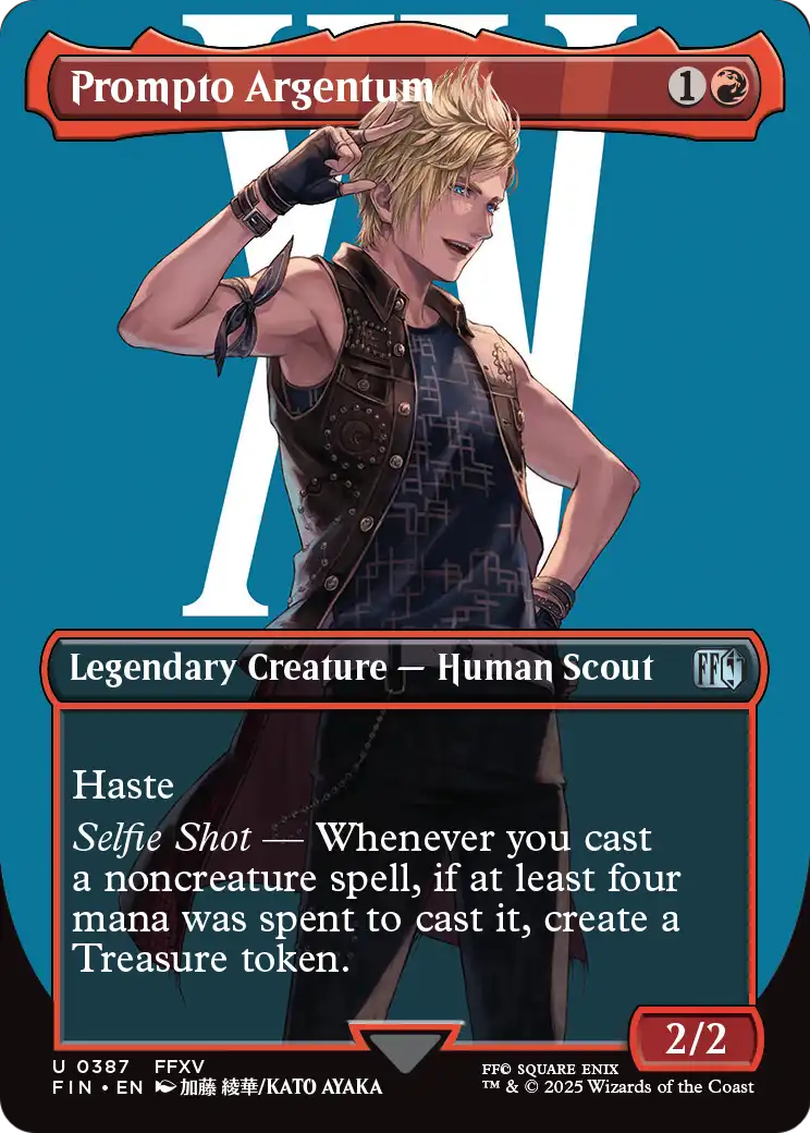 Prompto Argentum (Borderless) (FIN-387) - FINAL FANTASY Foil