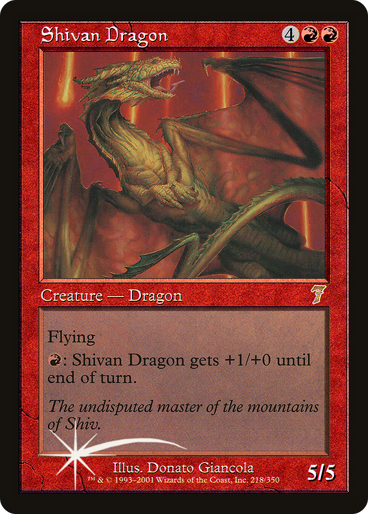 Shivan Dragon (7ED-218) - 7th Edition Foil