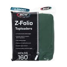 BCW Toploader Z-Folio 4-pocket Zip Album - Green
