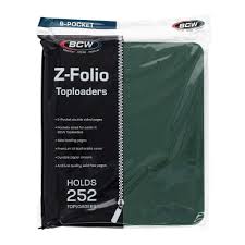 BCW Toploader Z-Folio 9-Pocket Zip Album - Green