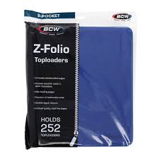 BCW Toploader Z-Folio 9-Pocket Zip Album - Blue