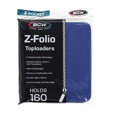 BCW Toploader Z-Folio 4-pocket Zip Album - Blue | Eastridge Sports Cards