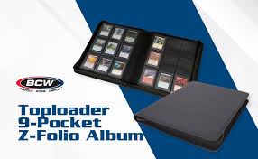 BCW Toploader Z-Folio 9-Pocket Zip Album - Blue