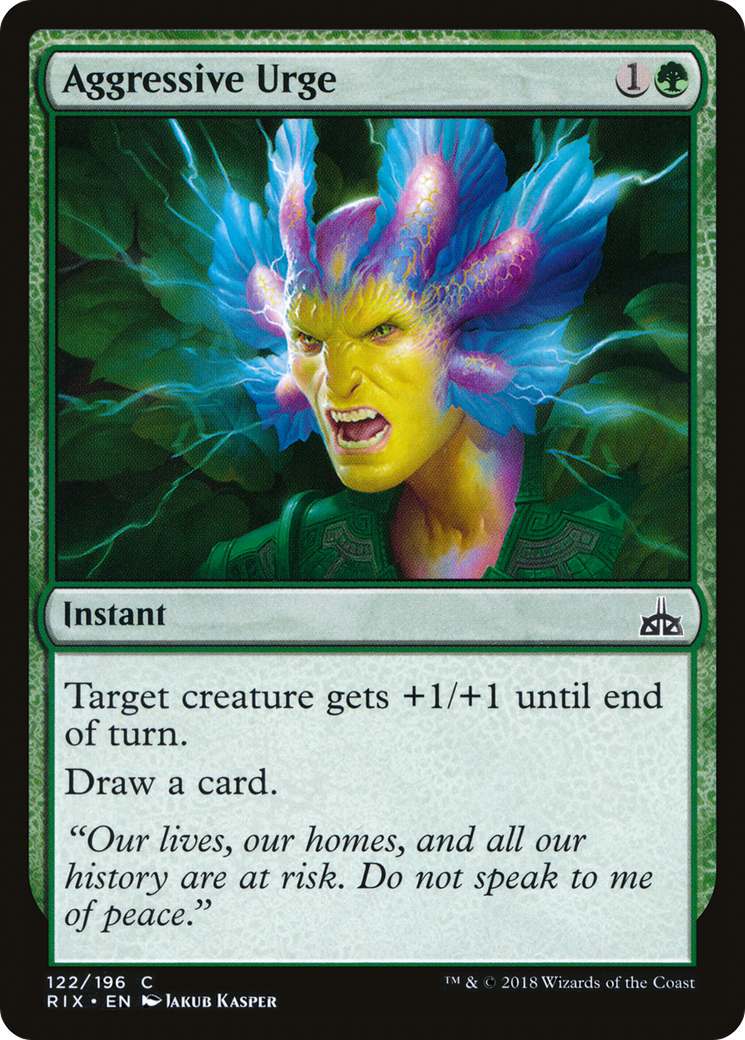 Aggressive Urge (RIX-122) - Rivals of Ixalan Foil