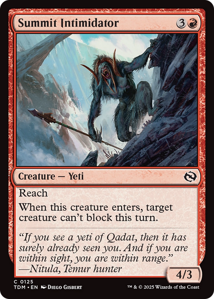 Summit Intimidator (TDM-125) - Tarkir: Dragonstorm Foil