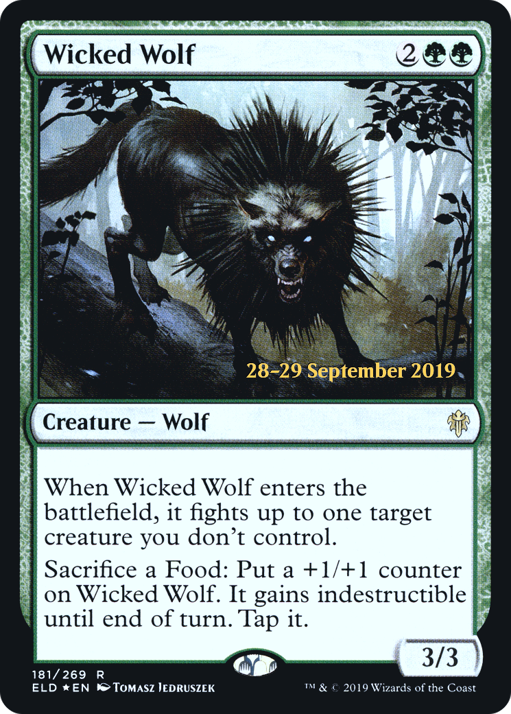 Wicked Wolf (PRE-181) - Throne of Eldraine Promos Foil