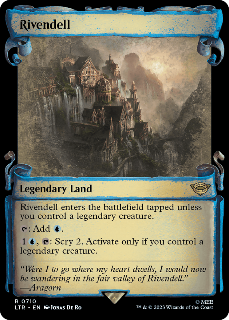 Rivendell (Showcase Scrolls) (LTR-710) - The Lord of the Rings: Tales of Middle-earth: (Showcase) Foil
