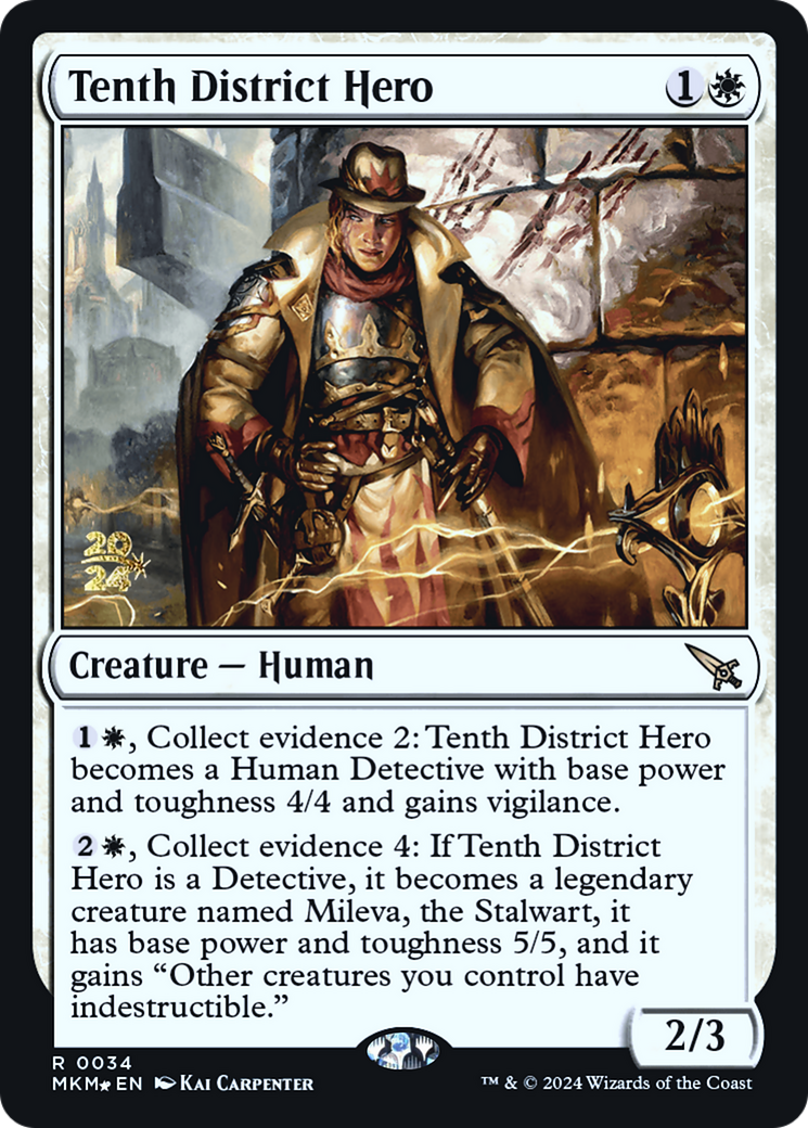 Tenth District Hero (PRE-034) - Murders at Karlov Manor Promos Foil