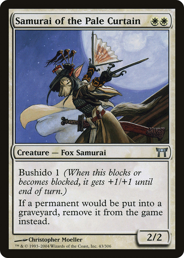 Samurai of the Pale Curtain (CHK-043) - Champions of Kamigawa