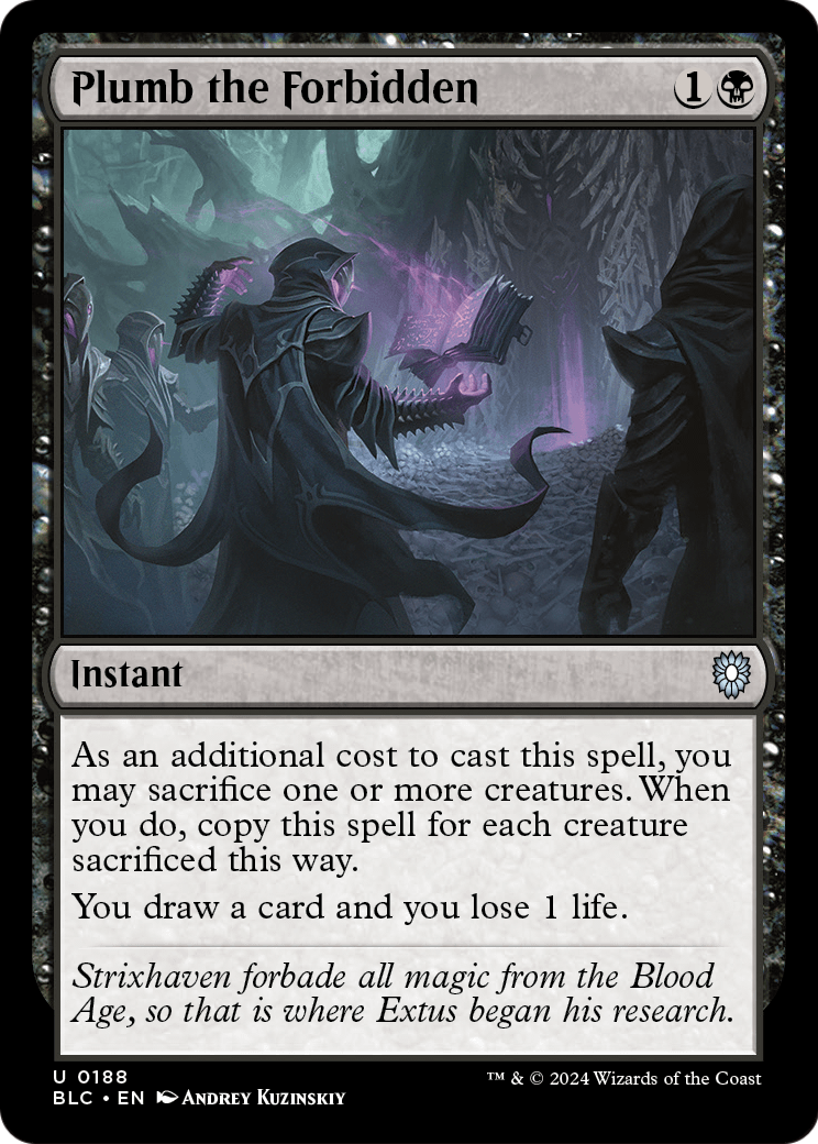 Plumb the Forbidden (BLC-188) - Bloomburrow Commander