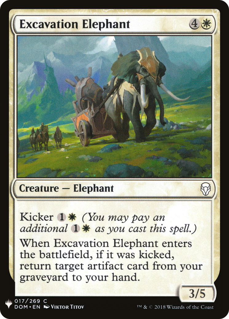 Excavation Elephant (LIST-017) - The List