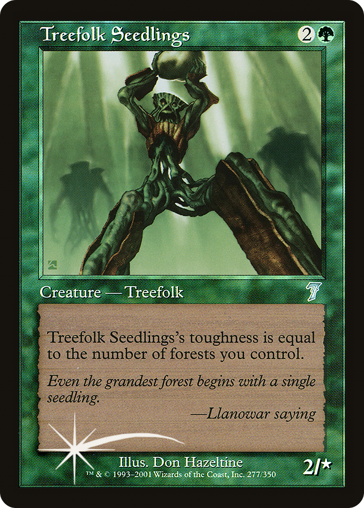 Treefolk Seedlings (7ED-277) - 7th Edition Foil