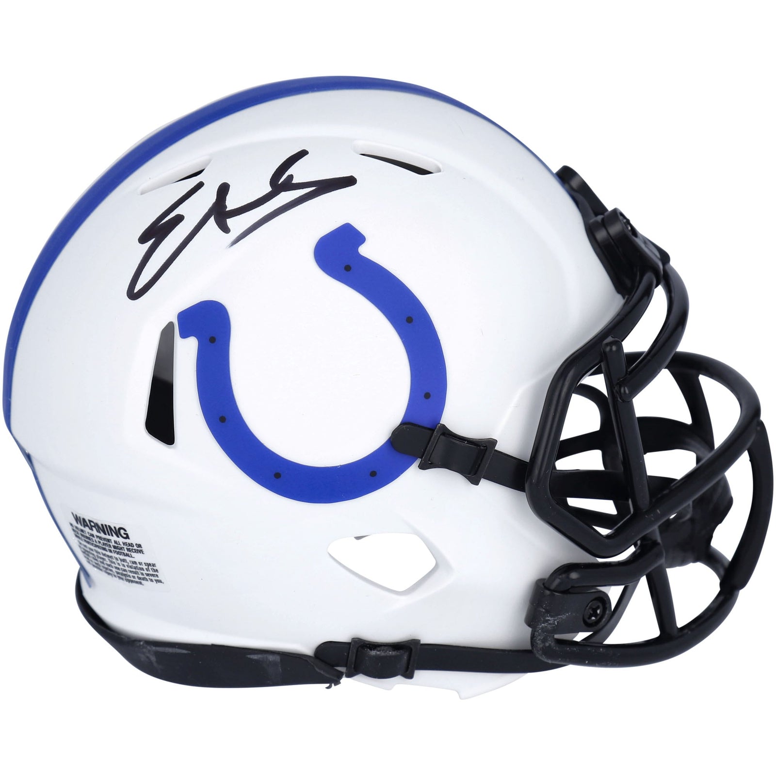 Fanatics Autographed Football Mini-Helmet Lunar Eclipse - Edgerrin James (Indianapolis Colts)