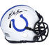 Fanatics Autographed Football Mini-Helmet Lunar Eclipse - Edgerrin James (Indianapolis Colts)