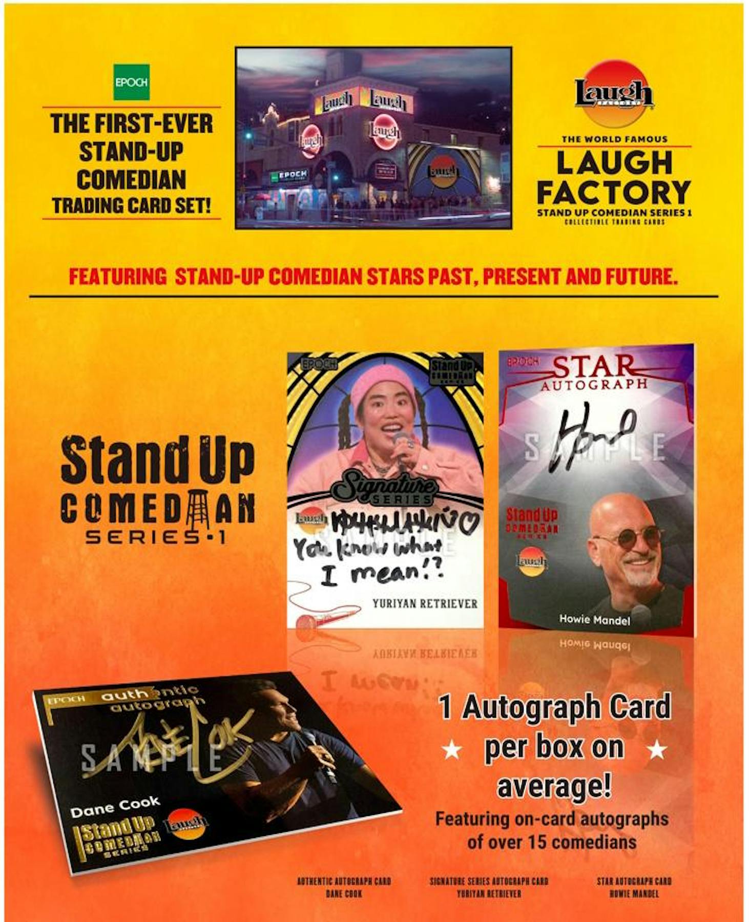 2026 Epoch Laugh Factory Stand Up Comedian Series 1 Hobby Box