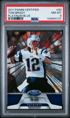 2011 Certified Platinum Blue #90 Tom Brady #025/100 PSA 8 | Eastridge Sports Cards
