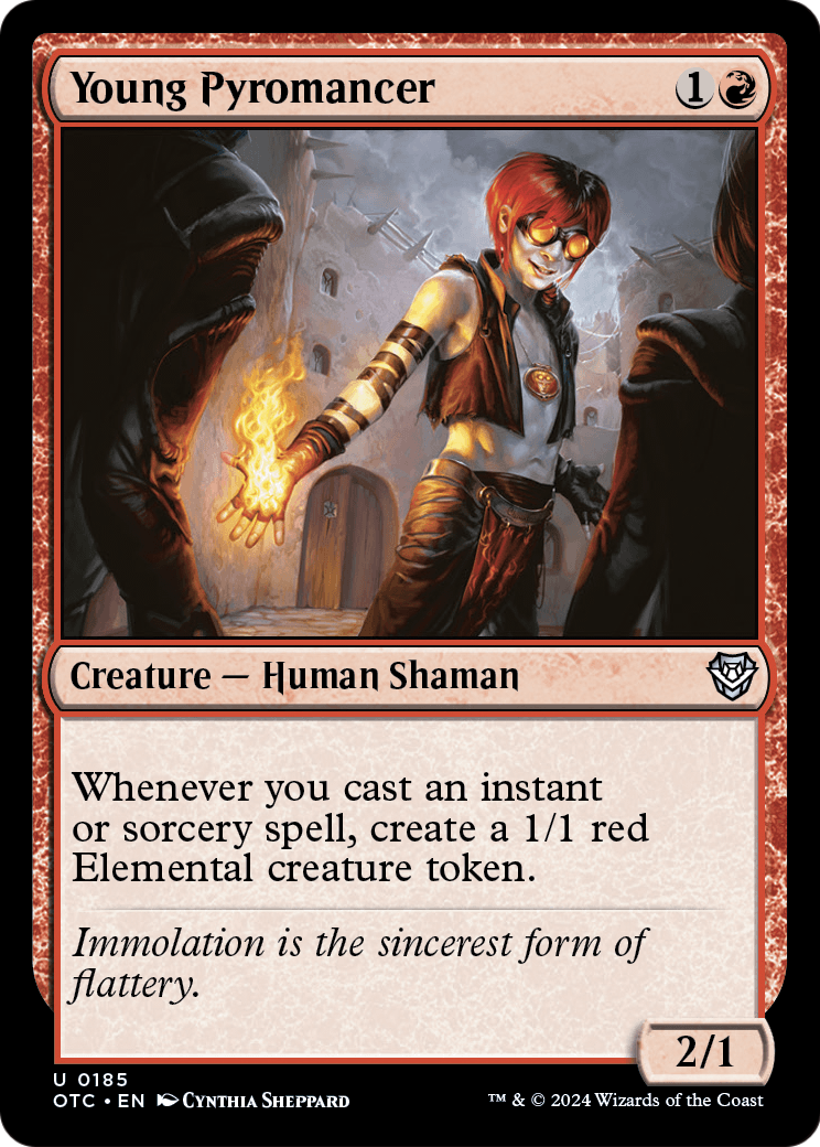 Young Pyromancer (OTC-185) - Outlaws of Thunder Junction Commander