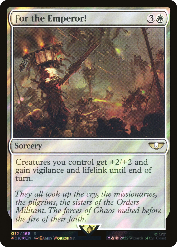 For the Emperor! (Surge Foil) (40K-012) - Warhammer 40,000 Commander Foil
