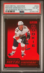 2023-24 Metal Universe '08-09 Rookie Retros Precious Metal Gems Red #R20 Mackie Samoskevich #091/100 PSA 6 (Rookie) | Eastridge Sports Cards
