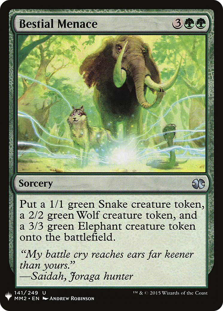 Bestial Menace (LIST-141) - The List