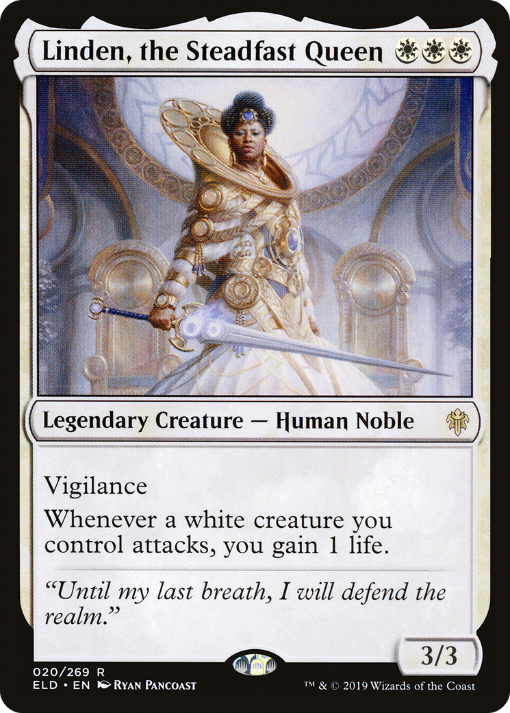 Linden, the Steadfast Queen (ELD-020) - Throne of Eldraine Foil