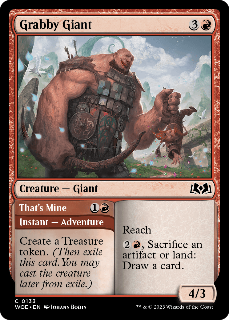 Grabby Giant (WOE-133) - Wilds of Eldraine