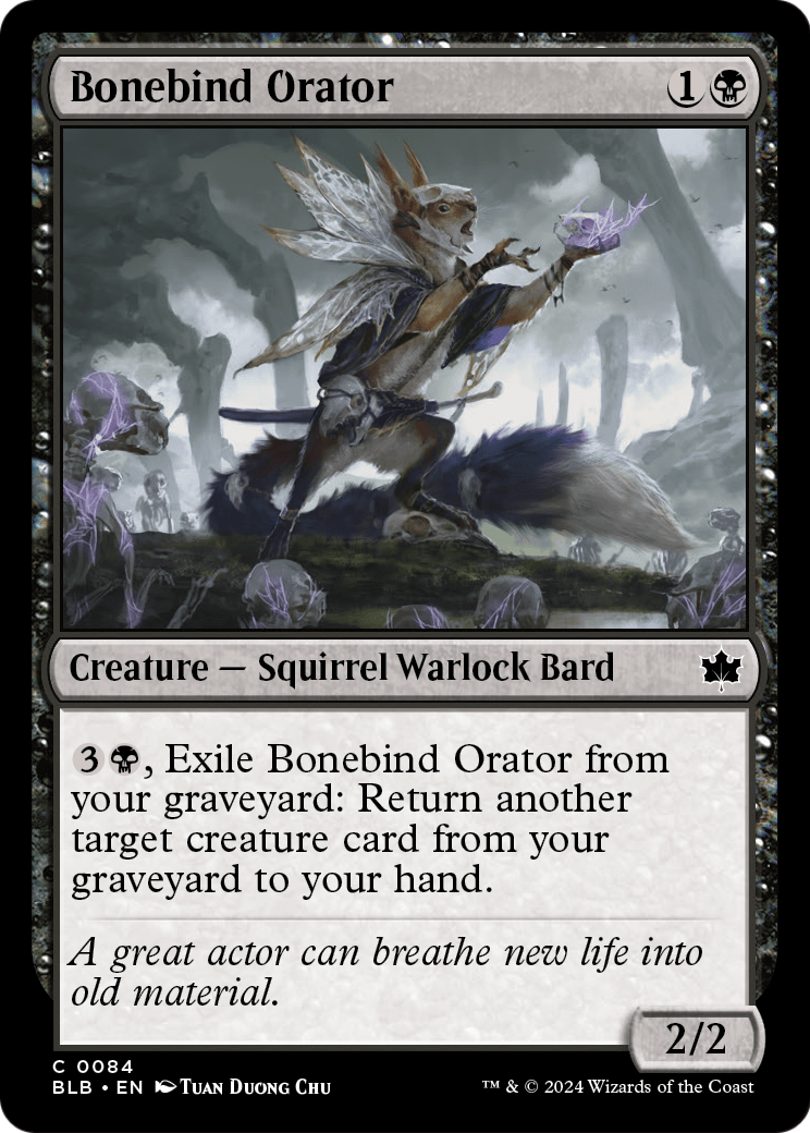 Bonebind Orator (BLB-084) - Bloomburrow Foil