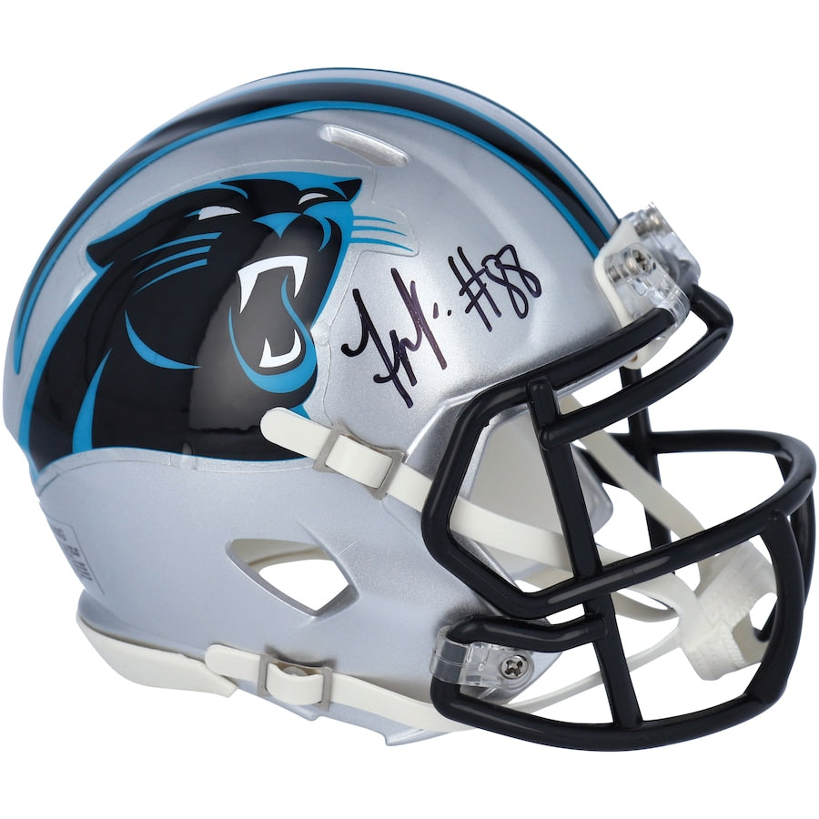 Fanatics Autographed Football Mini-Helmet - Terrace Marshall Jr. (Carolina Panthers)