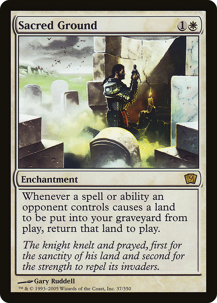 Sacred Ground (9ED-037) - 9th Edition Foil