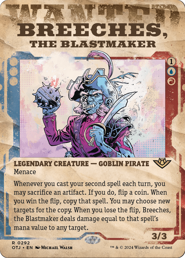Breeches, the Blastmaker (Showcase) (OTJ-292) - Outlaws of Thunder Junction: (Showcase) (Borderless)