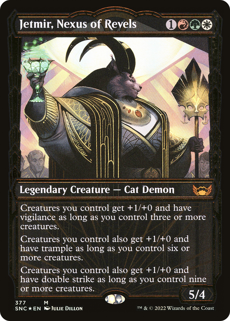 Jetmir, Nexus of Revels (Gilded Foil) (SNC-377) - Streets of New Capenna: (Showcase) Foil