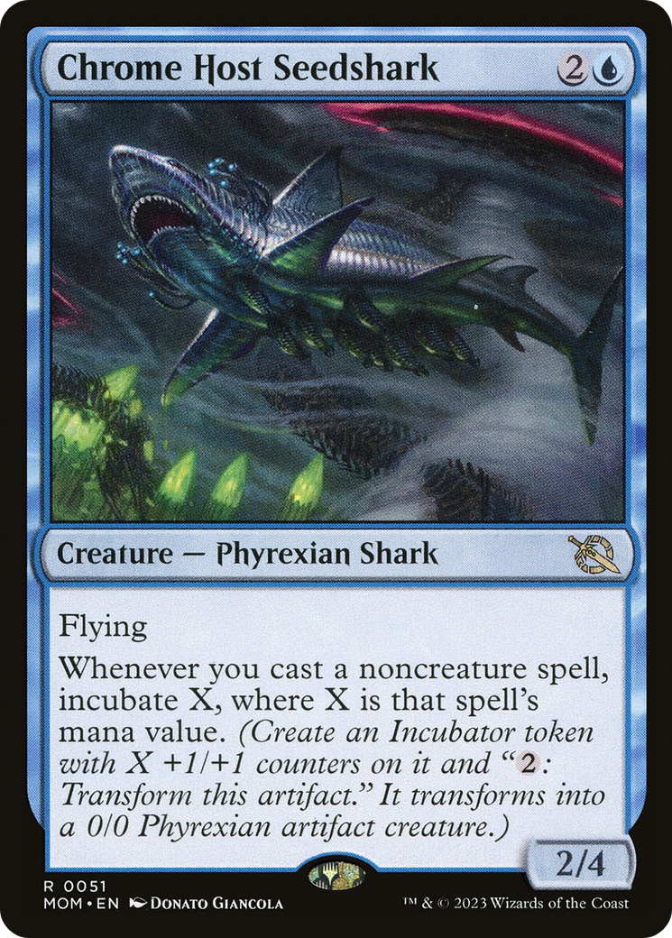 Chrome Host Seedshark (MOM-051) - March of the Machine Foil