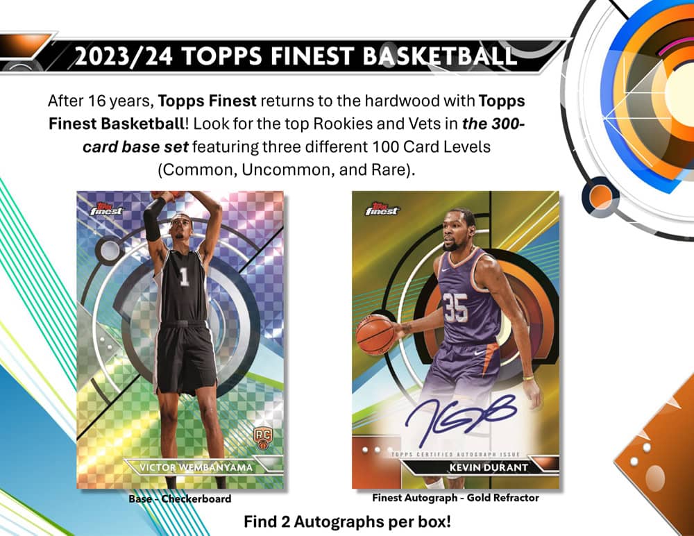 2023-24 Topps Finest Basketball Hobby Pack | Eastridge Sports Cards