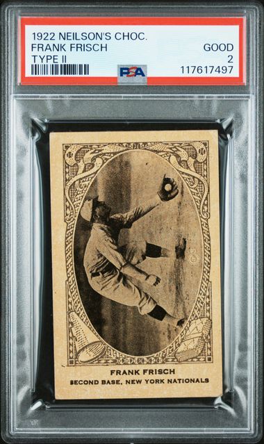 1922 Neilson's Chocolates Type II Frank Frisch PSA 2