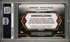 2013 Bowman Sterling Blue Sapphire Signings #MM Manny Machado #02/50 PSA 9 | Eastridge Sports Cards