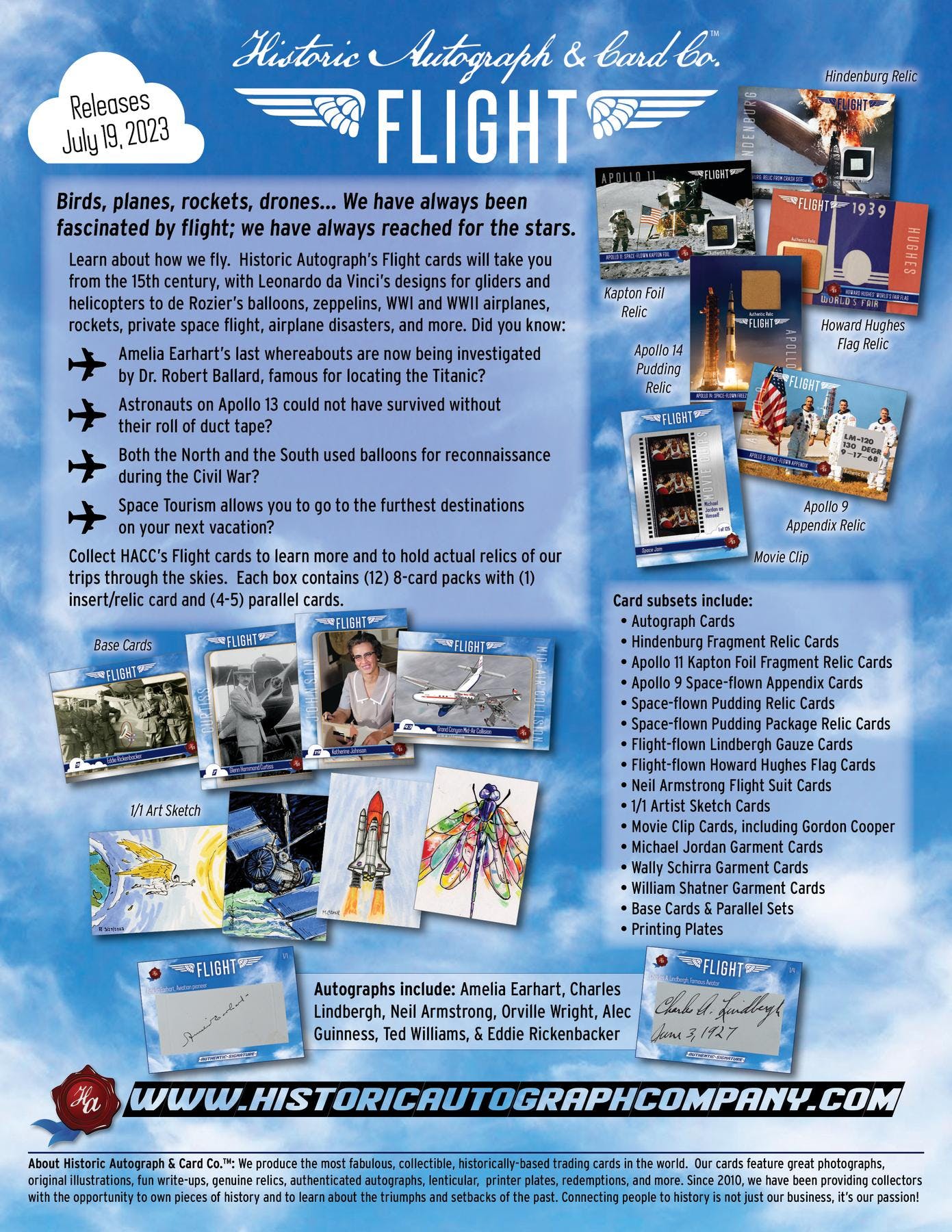 2023 Historic Autographs - Flight Hobby Pack