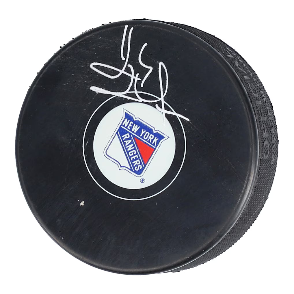 Henrik Lundqvist Autographed New York Rangers Hockey Puck (Fanatics Authentic)