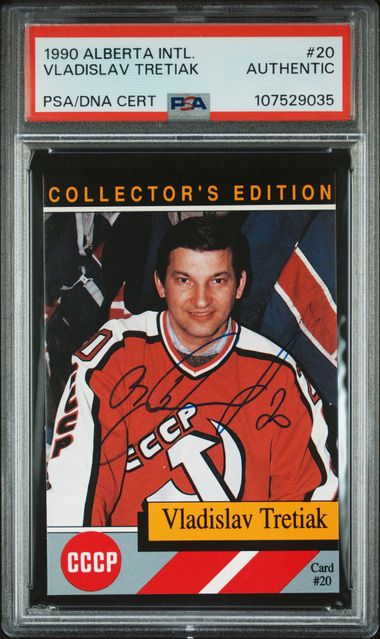 1990-91 Alberta International #20 Vladislav Tretiak PSA/DNA Authentic Auto