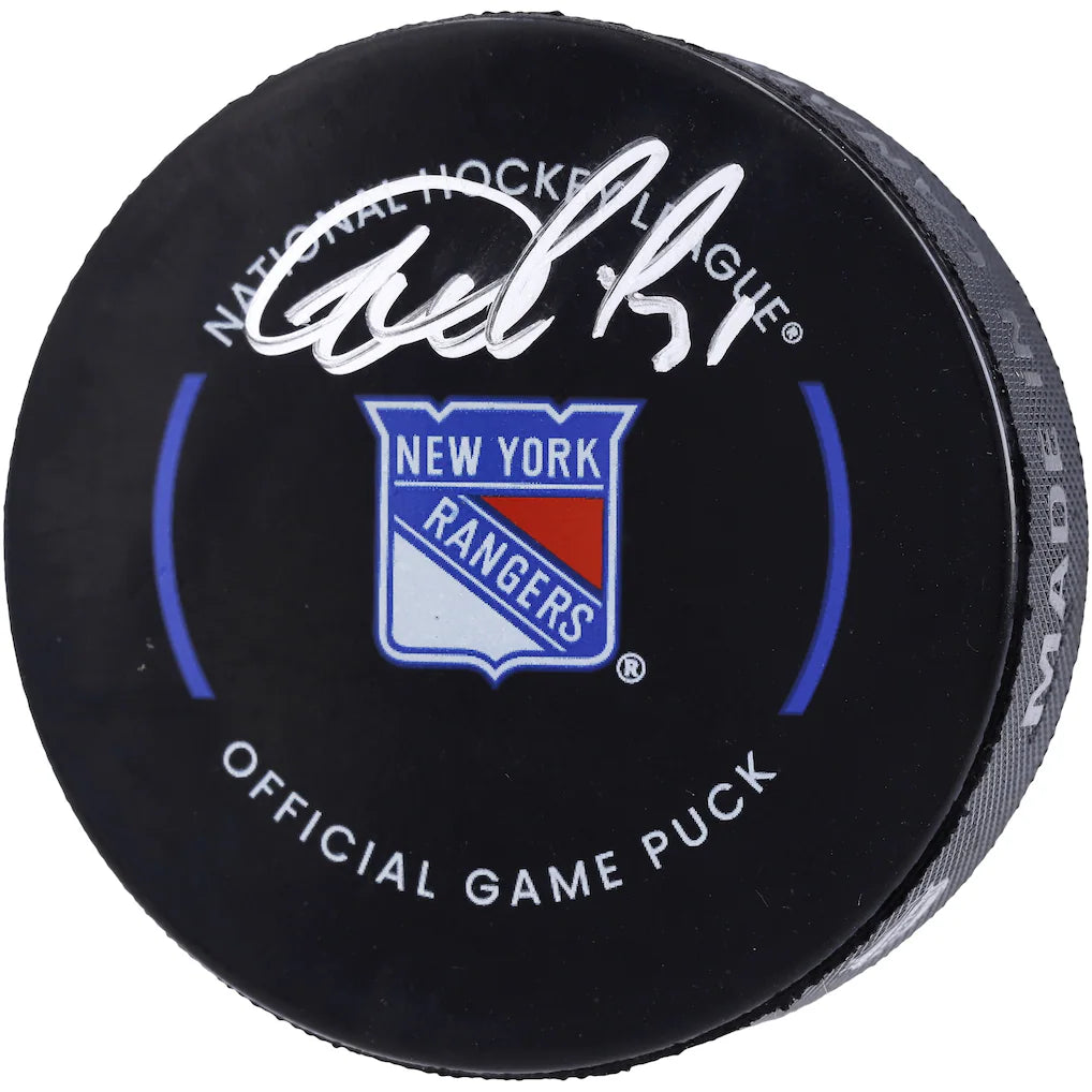 Igor Shesterkin Autographed New York Rangers Official Game Hockey Puck (Fanatics Authentic)