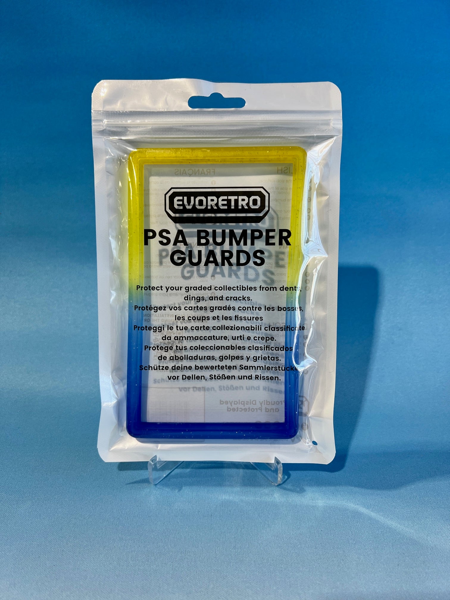 EVORETRO Bumper Graded Slab Protector - PSA Yellow-Blue Glitter