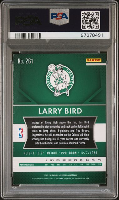 2015-16 Panini Prizm #261 Larry Bird PSA 10