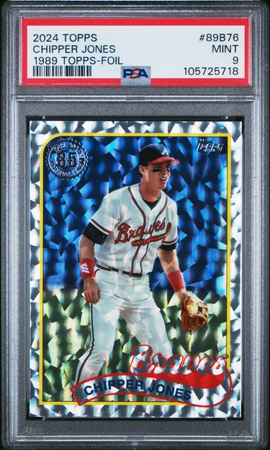 2024 Topps 1989 Topps Foil #89B76 Chipper Jones PSA 9