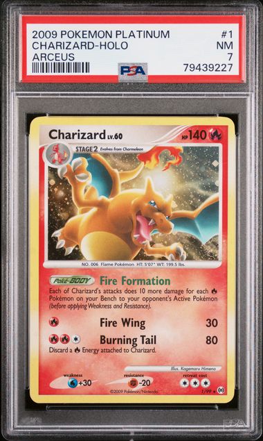 2009 Pokemon Arceus #1 Charizard- Holo PSA 7