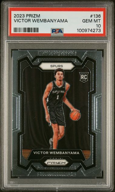 2023-24 Panini Prizm #136 Victor Wembanyama PSA 10 (Rookie)